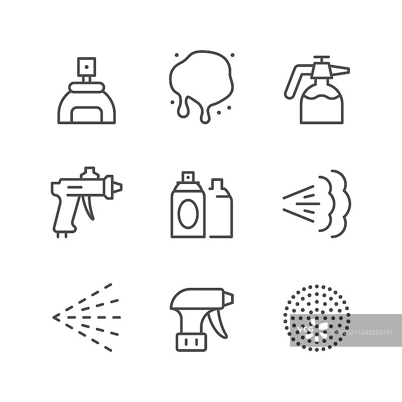 喷雾线条图标合集图片素材