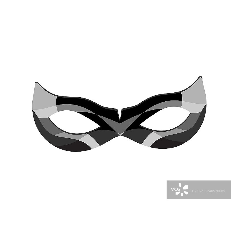 漂亮的黑色蕾丝面具，已隔离图片素材