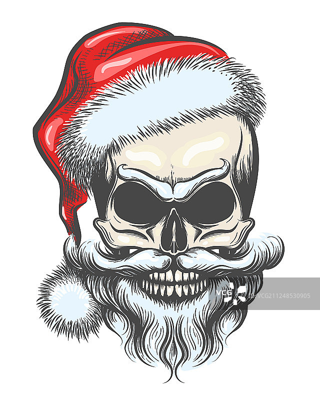 圣诞老人的头骨图片素材