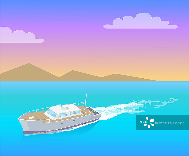 海岸警卫队运输车辆在水中航行图片素材