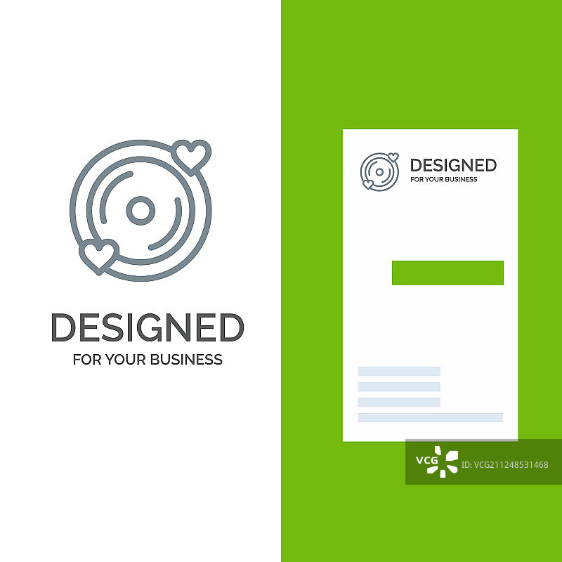 磁盘爱心婚礼灰色Logo设计图片素材