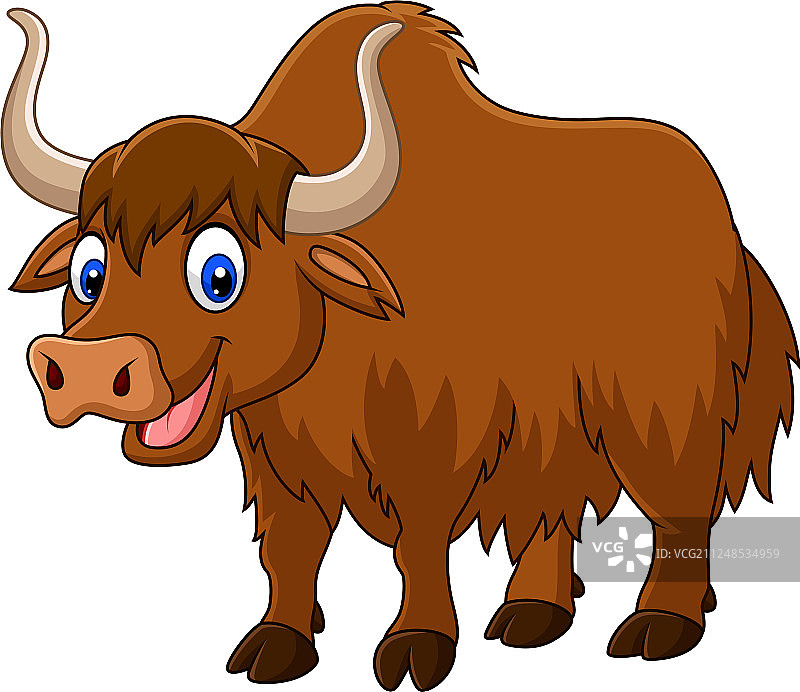 卡通快乐牦牛图片素材