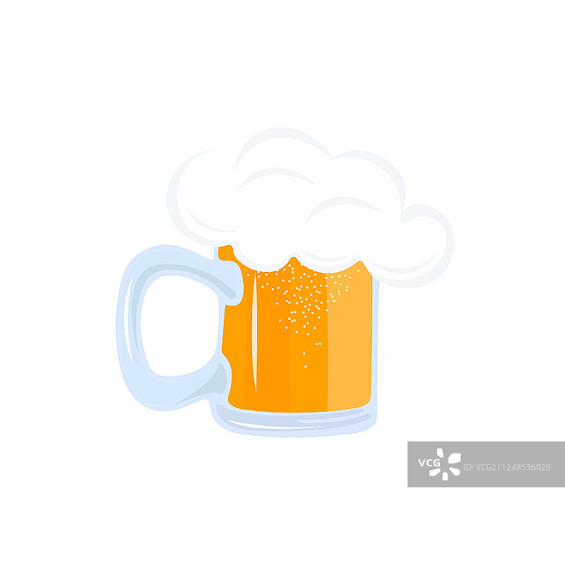 白色背景上的啤酒杯图片素材