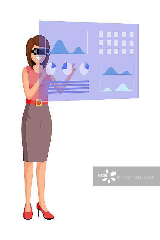 扁平风格增强现实图片素材