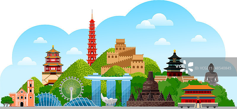 精美的亚洲风海报（中式/韩式）图片素材