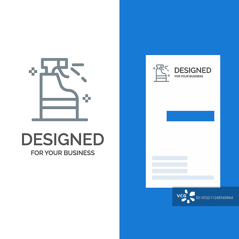 灰色清洁剂产品logo设计图片素材