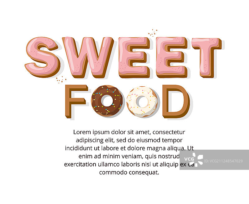 白色背景上的釉面饼干美味字母图片素材