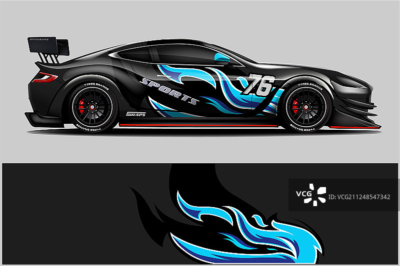 汽车贴花包装设计图片素材