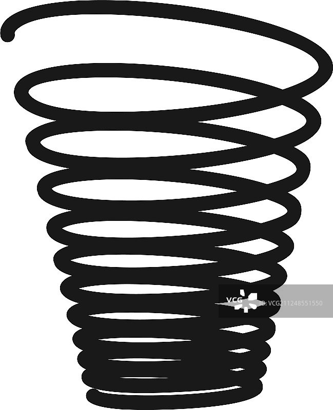 螺旋楔形图标简约风格图片素材