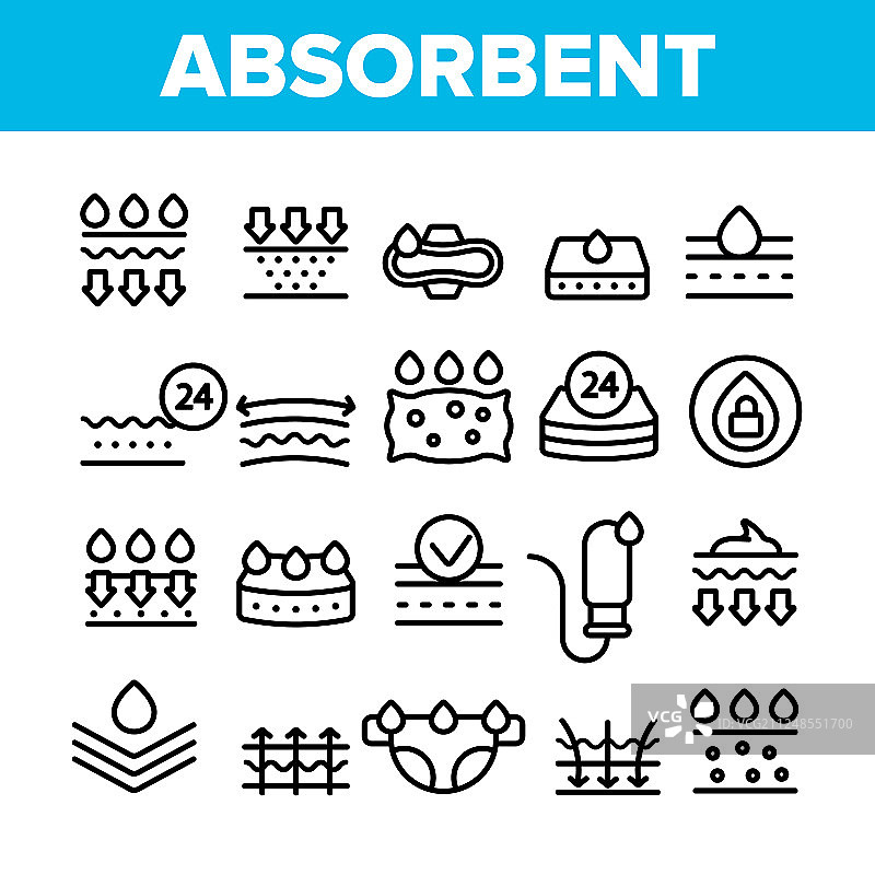 吸水材料细线图片素材