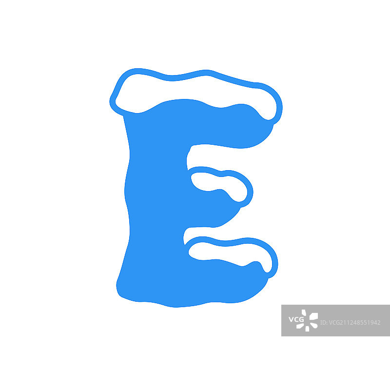 雪花字母E标志图片素材