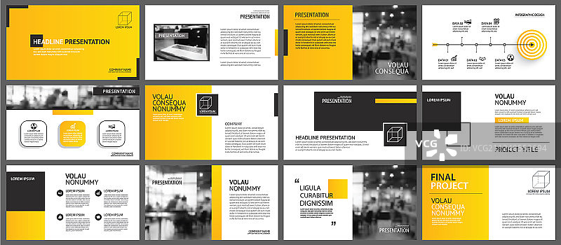 演示文稿和幻灯片布局背景设计图片素材