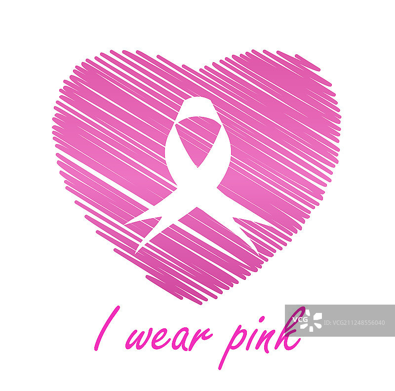 我穿粉红色——乳腺癌宣传月图片素材