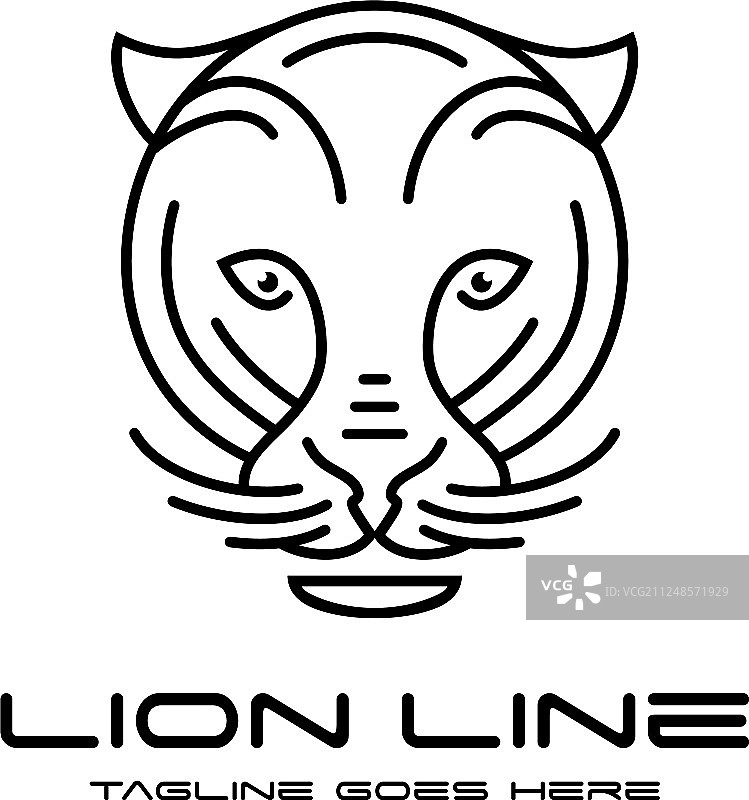 狮子头轮廓Logo图片素材
