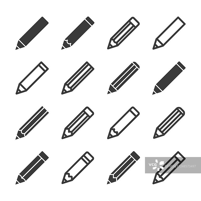 铅笔图标合集图片素材