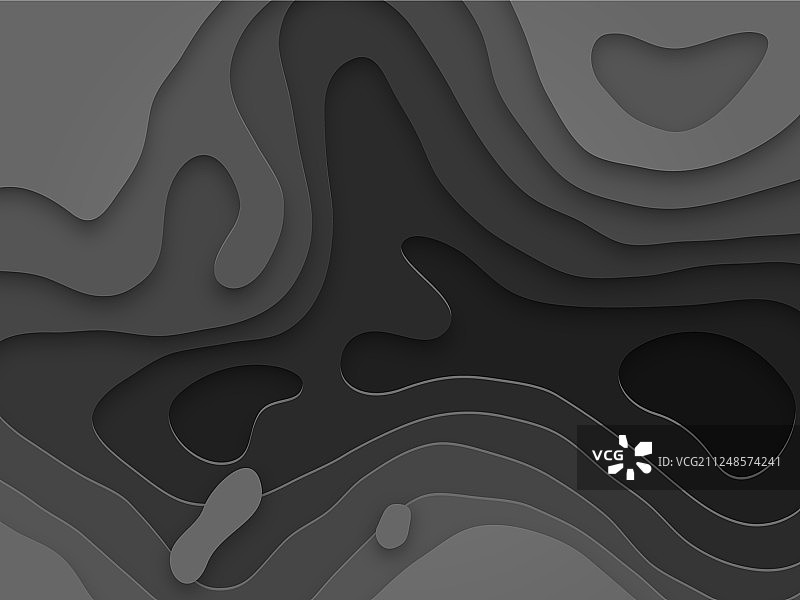 剪纸灰色多层渐变背景图片素材