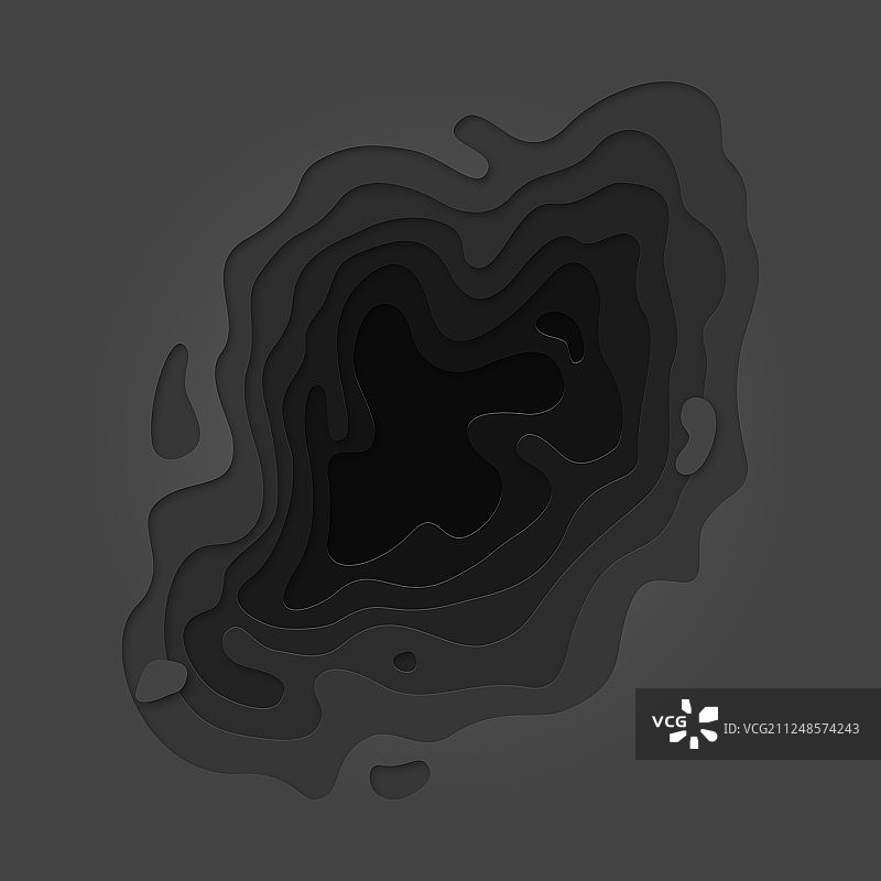 剪纸多层黑灰色镂空背景图片素材