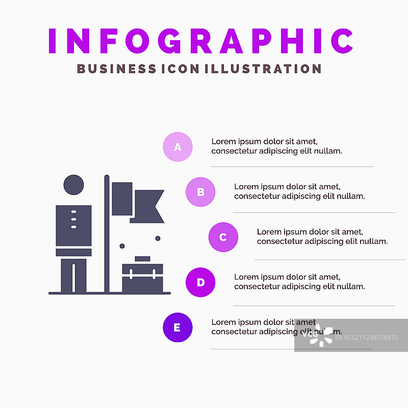有成就的企业家旗帜实体图标图片素材