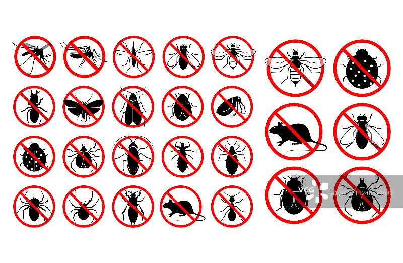 禁止昆虫隔离图片素材