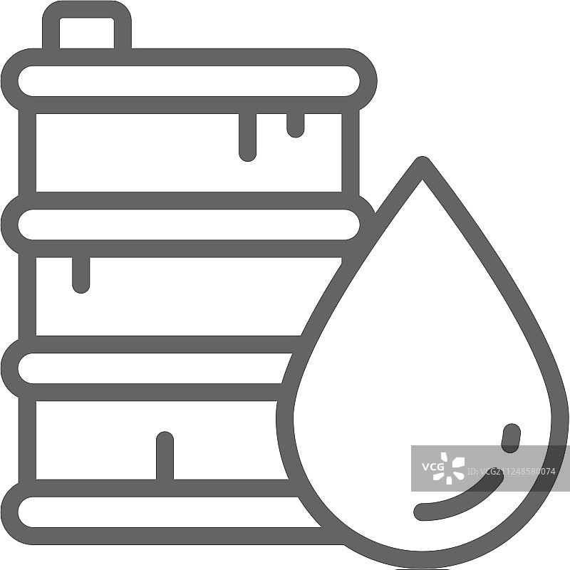 油桶线条图标图片素材