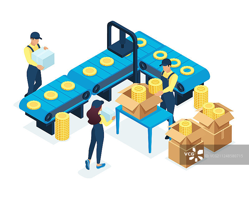 2.5D产品生产概念图片素材