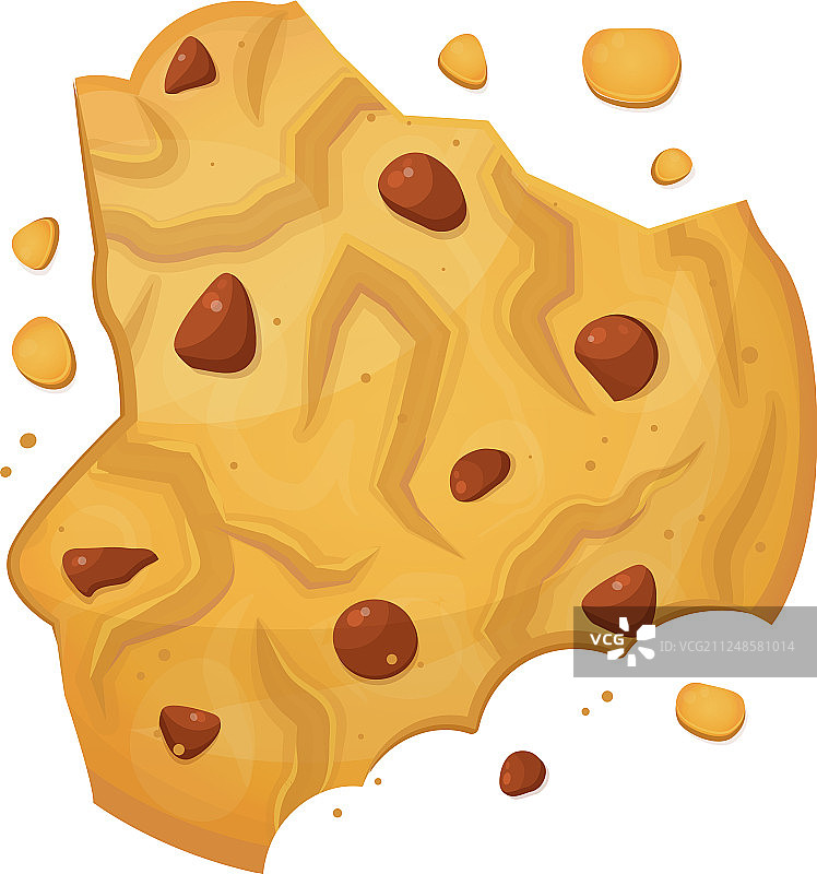 带巧克力碎屑的燕麦饼干图片素材