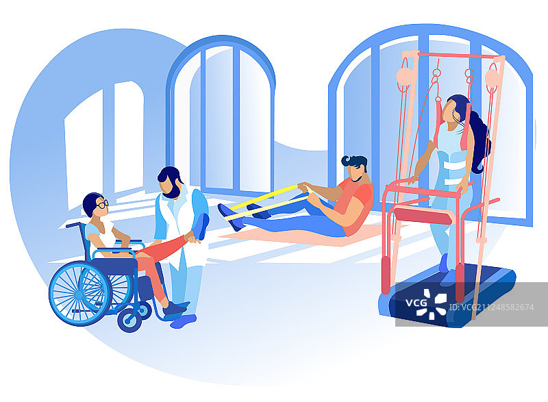 残疾人康复理疗图片素材