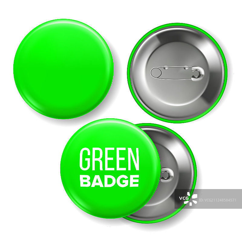 绿色徽章模型图片素材