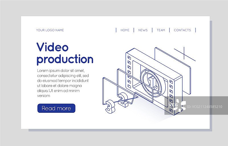 2.5D胶片倒计时计数器图片素材