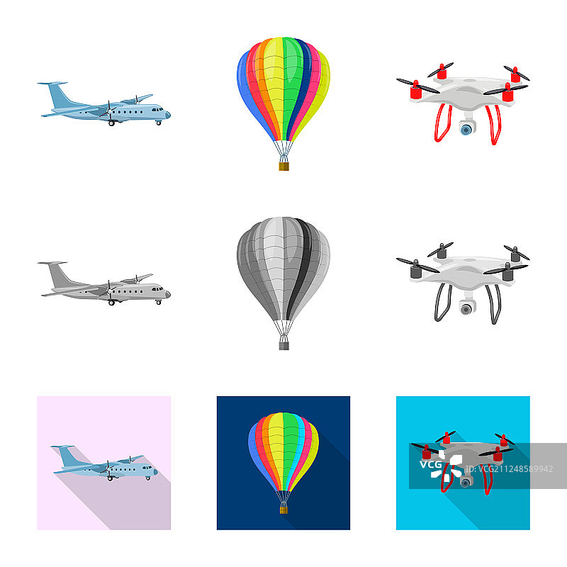 飞机和交通工具标志设计图片素材