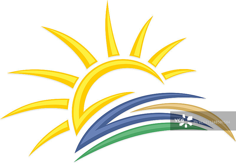 太阳与海洋logo图片素材