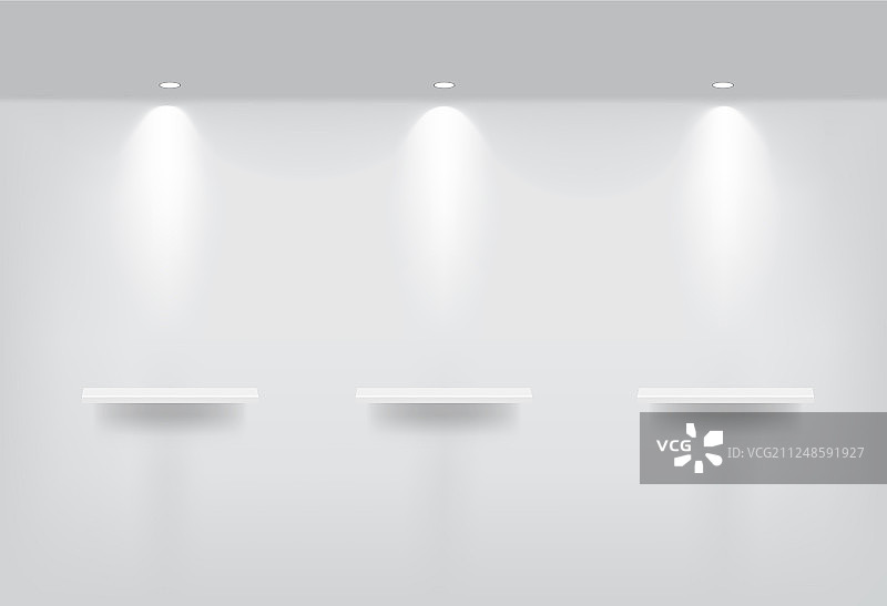 室内逼真货架样机图片素材