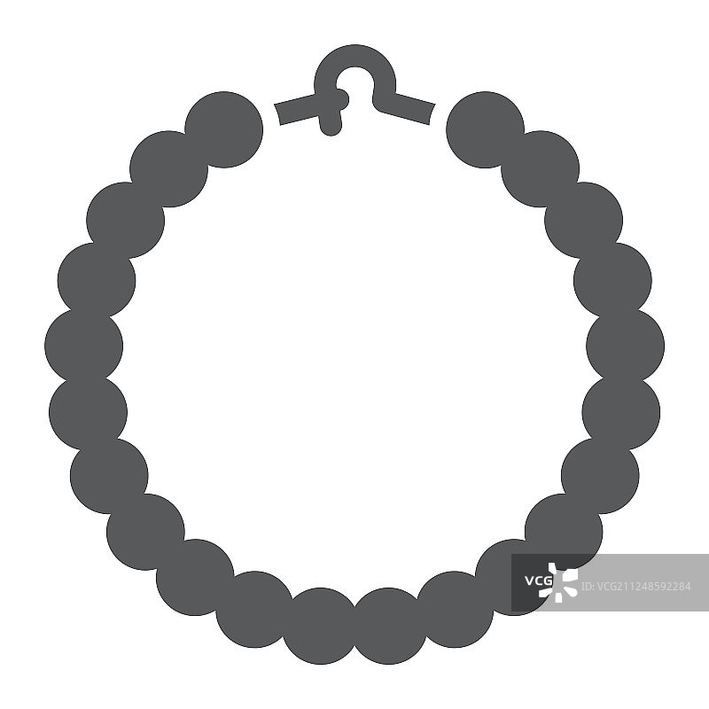 珍珠手链饰品字形图标图片素材