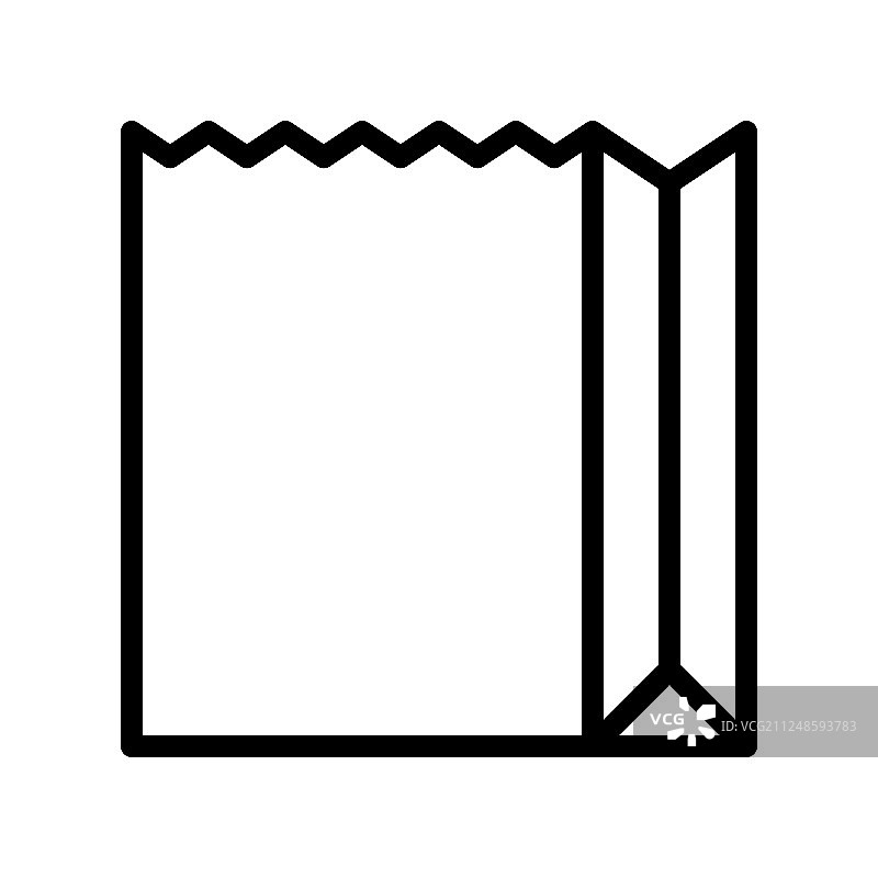 纸袋线条风格图标图片素材