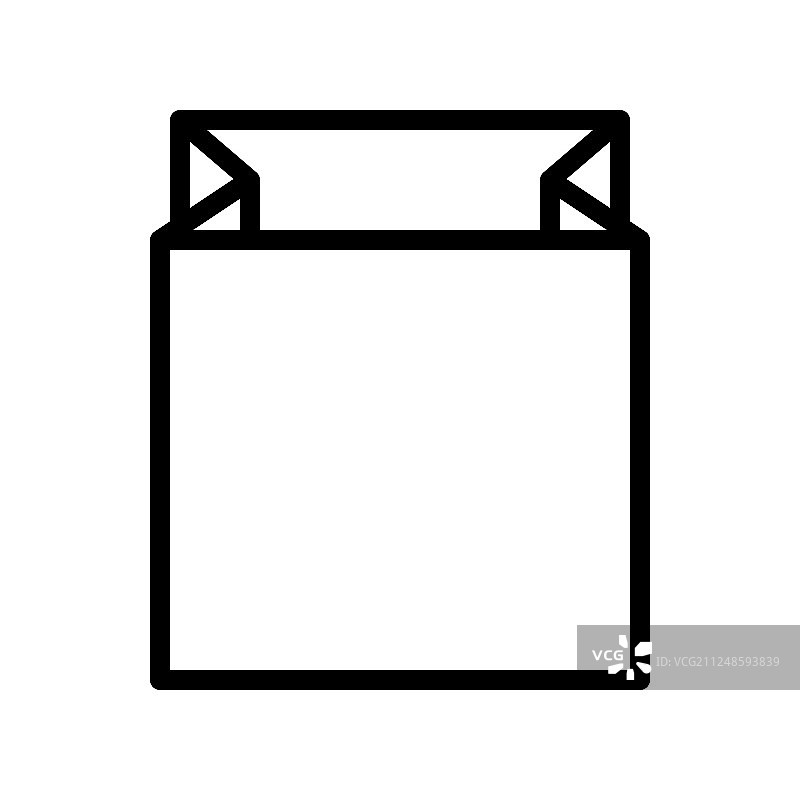 纸袋线条风格图标图片素材