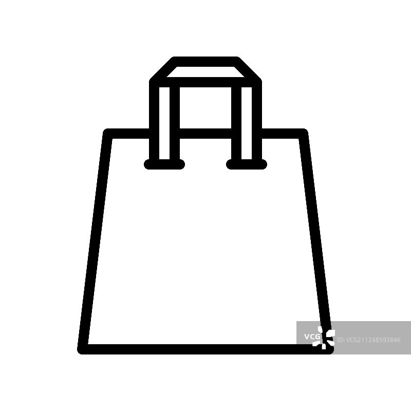 纸袋线条风格图标图片素材
