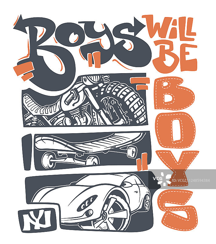 男孩T恤图案设计图片素材