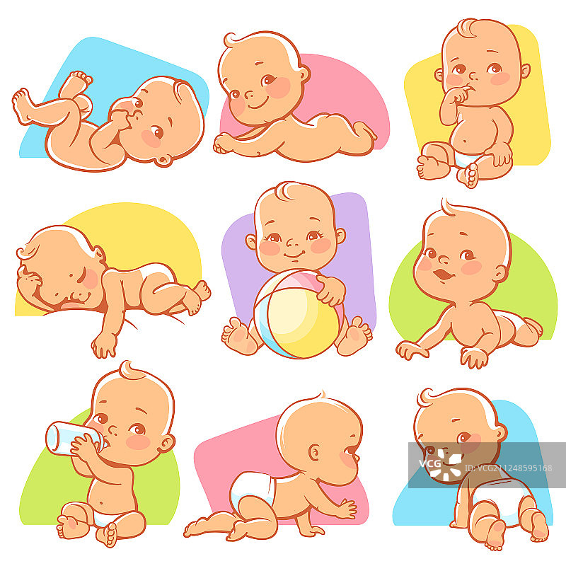 不同情境下的可爱小宝宝合集图片素材