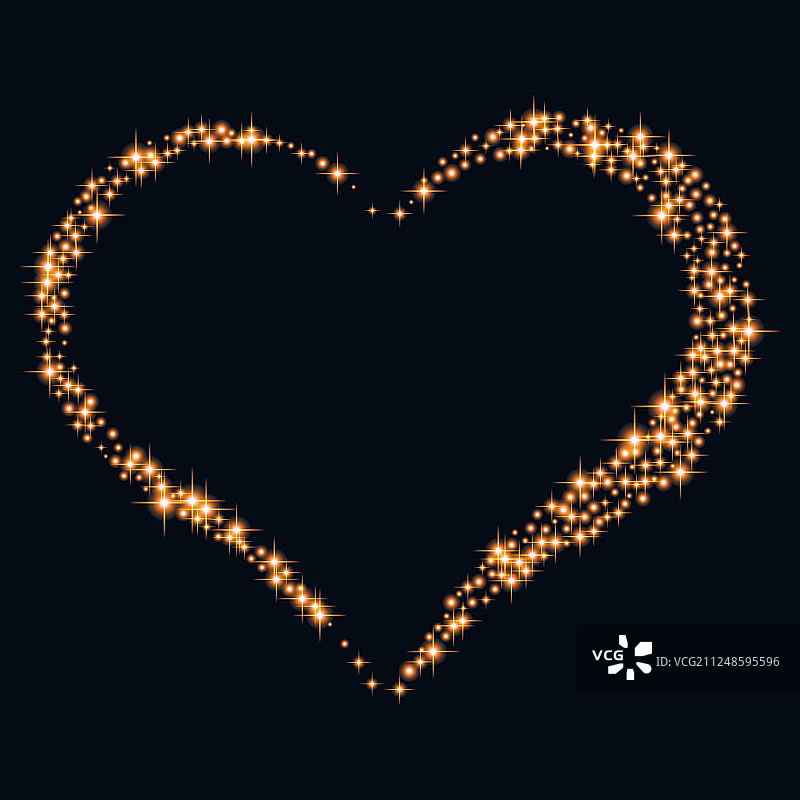 抽象发光爱心设计图片素材