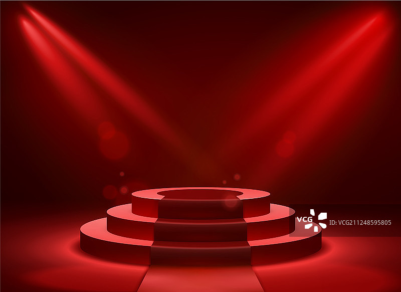 舞台讲台灯光颁奖典礼胜利图片素材