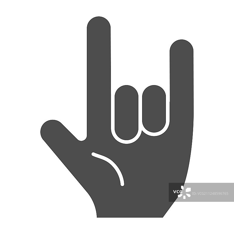 重摇滚标志实体图标摇滚手势图片素材