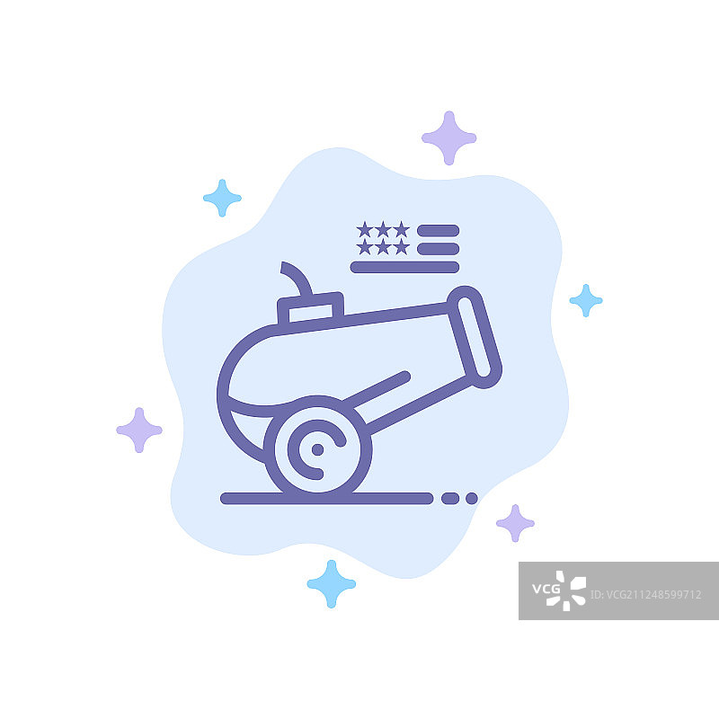 蓝色火炮迫击炮图标图片素材