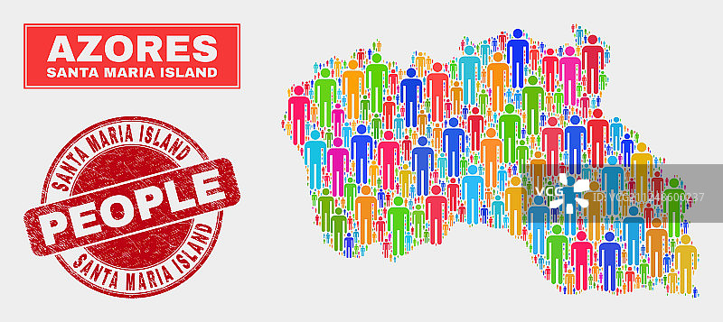 圣玛利亚岛地图人口统计图片素材