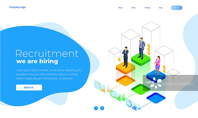 2.5D在线求职与人力资源图片素材