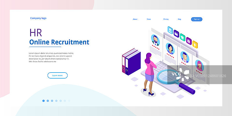 2.5D在线求职与人力资源图片素材