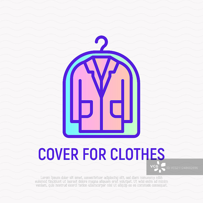 干洗店的西装细线图标图片素材