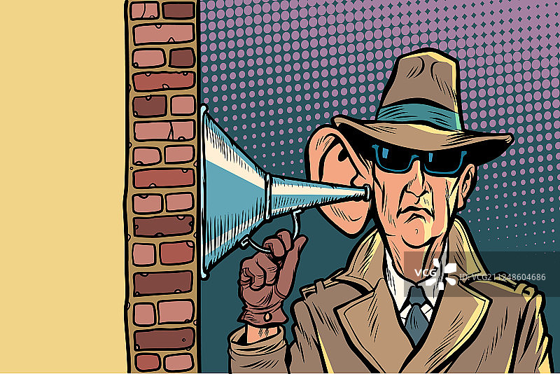 国家间谍或特工窃听图片素材