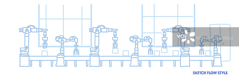 工厂生产传送带自动组装图片素材