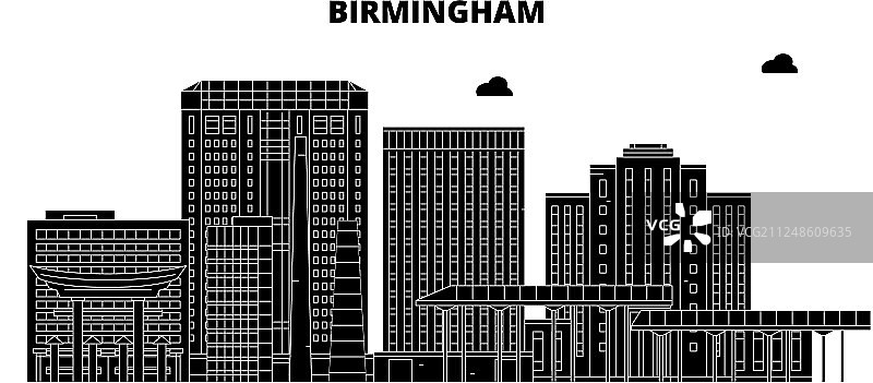 美国伯明翰城市天际线图片素材