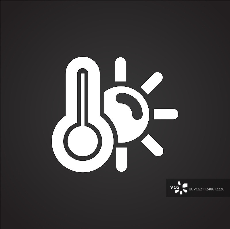 白色背景上的天气温度图标图片素材